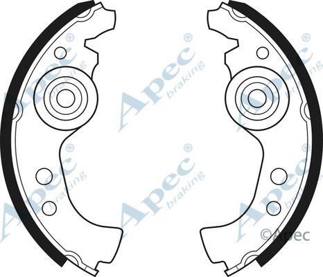 APEC BRAKING Комплект тормозных колодок SHU45